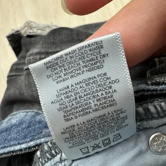 Cabi Park Colorblock Distressed Raw Hem Park Short Shorts Style #5987 Size 2 - Picture 10 of 14